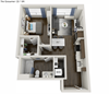 594 square foot 1 bedroom